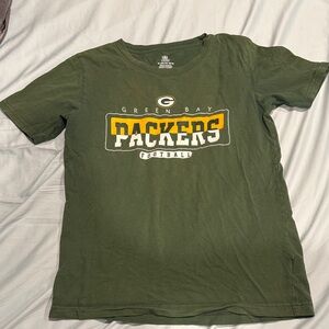 NFL Team Apparel Green Shirt kids size XL 16/18 Green Bay packers football tees